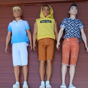 Barbie Ken Fashionistas doll bundle of 3 dolls